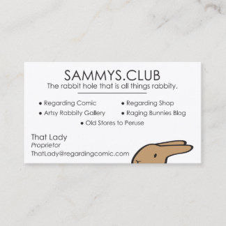 SAMMYS CLUB VISITEKAARTJE