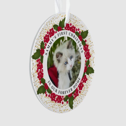 Sammy's eerste kerstcadeau voor ooit thuis ornament (voorkant)