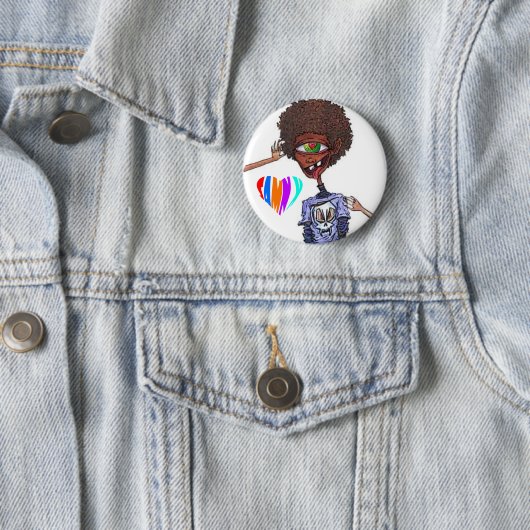 Samnx Afro Love Button (In situ)
