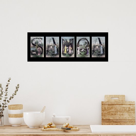 SAMOA Alphabet Letter Name Art Poster (Keuken)