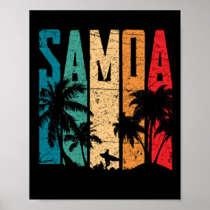  Samoa Beach Sunset Samoan Poster