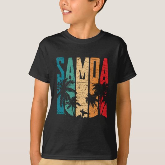  Samoa Beach Sunset Samoan T-shirt (Voorkant)