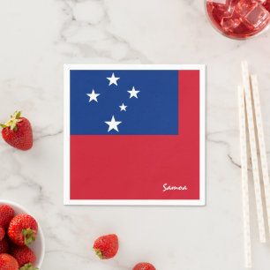 Samoa en Samoa Vlag partij mode / sportfans Servet