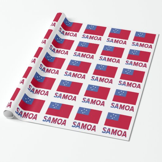 Samoa en Samoaanse vlag Cadeaupapier (Uitgerold)