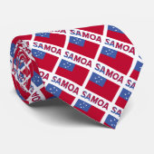 Samoa en Samoaanse vlag getegeld met je naam Stropdas (Opgerold)