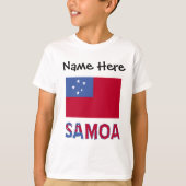 Samoa- en Samoaanse vlag met Jouw naam T-shirt (Voorkant)
