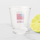 Samoa en Samoaanse vlag met uw naam Shotglas Shot Glas (Achterkant)