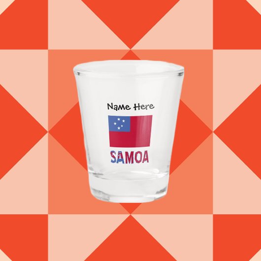 Samoa en Samoaanse vlag met uw naam Shotglas Shot Glas