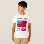 Samoa en Samoaanse vlag met uw naam T-shirt (Voorkant volledig)