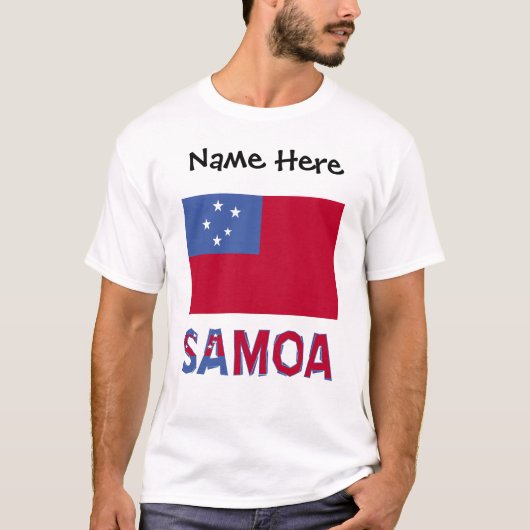 Samoa en Samoaanse vlag Persoonlijk  T-shirt (Voorkant)