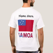 Samoa en Samoaanse vlag Persoonlijk  T-shirt (Achterkant)