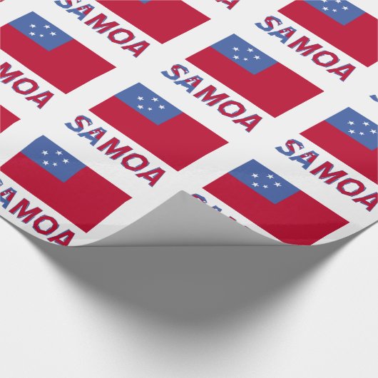 Samoa en Samoan Flag Cadeaupapier (Hoek)