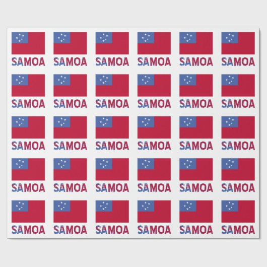 Samoa en Samoan Flag Cadeaupapier (Vlak)