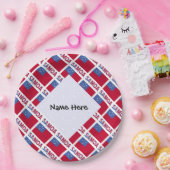 Samoa en Samoan Flag Tiled Personalized Papieren Bordje (Feest)