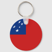 Samoa Fisheye Flag Sleutelhanger (Voorkant)