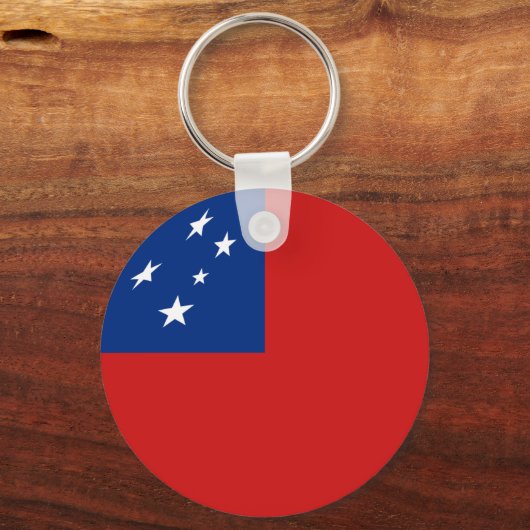 Samoa Fisheye Flag Sleutelhanger (Voorkant)