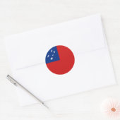 Samoa Fisheye Vlag Sticker (Envelop)