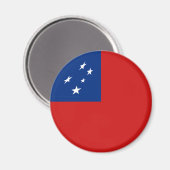 Samoa Fisheye Vlagmagneet Magneet (Voorkant / Achterkant)