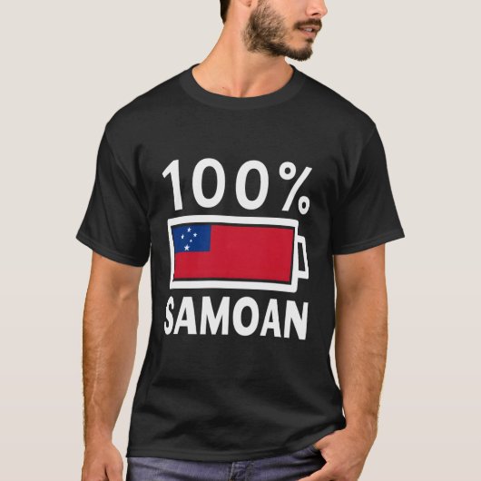 Samoa Flag 100 Samoa Battery Power T-shirt (Voorkant)