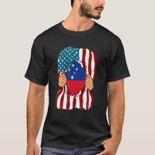 Samoa Flag Bloed binnen me Thuis Pride Samoan Amer T-shirt