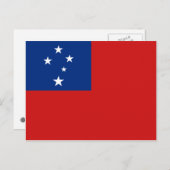Samoa Flag Briefkaart (Voorkant / Achterkant)