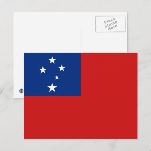Samoa Flag Briefkaart (Voorkant / Achterkant)