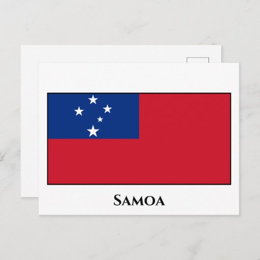Samoa Flag Briefkaart (Voorkant / Achterkant)