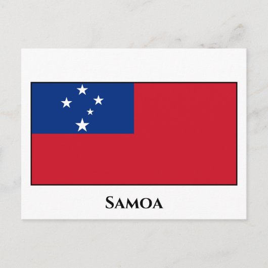 Samoa Flag Briefkaart (Voorkant)