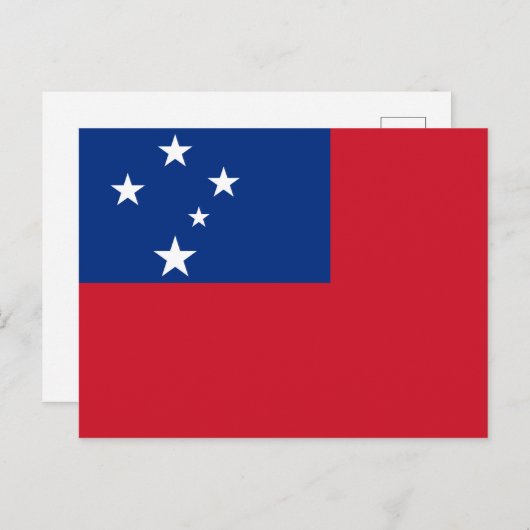Samoa Flag Briefkaart (Voorkant / Achterkant)