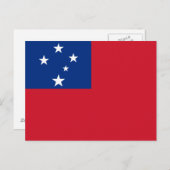 Samoa Flag Briefkaart (Voorkant / Achterkant)