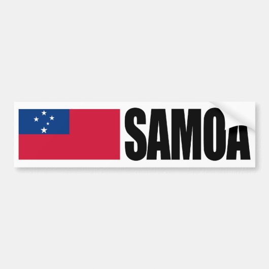Samoa Flag Bumpersticker (Voorkant)