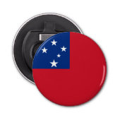 Samoa Flag Button Flesopener (Voorkant)
