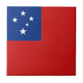Samoa Flag Ceramic Tegel Tegeltje (Voorkant)