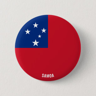 Samoa Flag Charming Patriotic Ronde Button 5,7 Cm