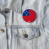 Samoa Flag Charming Patriotic Ronde Button 5,7 Cm (In situ)