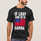 Samoa Flag Design Als het verloren gaat, stuur me  T-shirt (Voorkant)