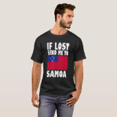 Samoa Flag Design Als het verloren gaat, stuur me T-shirt (Voorkant volledig)
