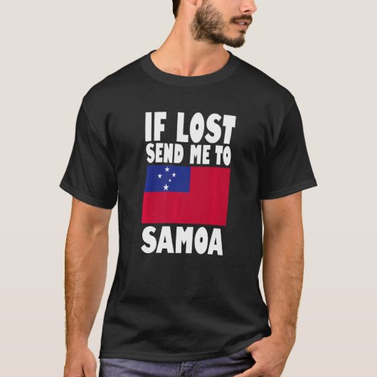 Samoa Flag Design If lost send me to Samoa Premiu T-shirt (Voorkant)