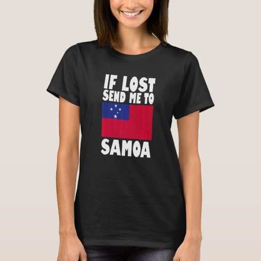 Samoa Flag Design  If lost send me to Samoa Premiu T-shirt (Voorkant)