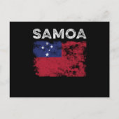 Samoa Flag Distressed - Samoan Flag Briefkaart (Voorkant)