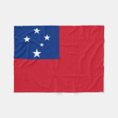Samoa Flag Fleece Deken (Voorkant (Horizontaal))