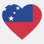Samoa Flag Hart Sticker (Voorkant)