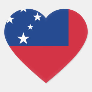 Samoa Flag Hart Sticker