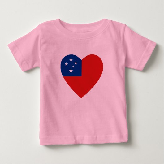 Samoa Flag Hart T-shirt (Voorkant)