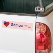 Samoa Flag Heart + Map Bumpersticker (Op Truck)