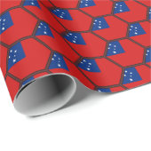 Samoa Flag Honeycomb Wrapping Paper Cadeaupapier (Rol Hoek)