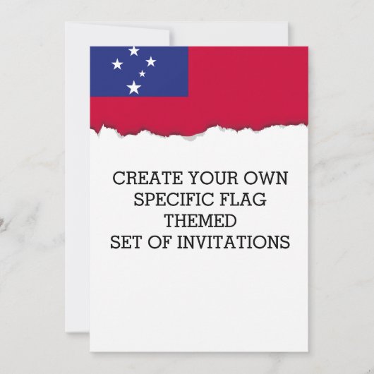 Samoa Flag Kaart (Voorkant)