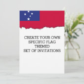Samoa Flag Kaart (Staand voorkant)
