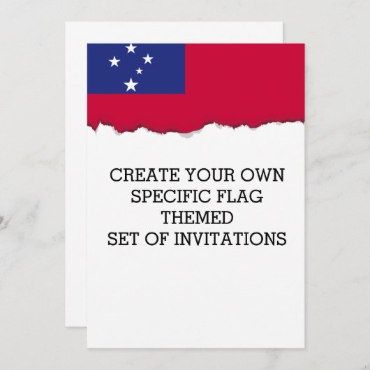 Samoa Flag Kaart (Voorkant / Achterkant)