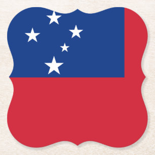 Samoa Flag Kartonnen Onderzetters